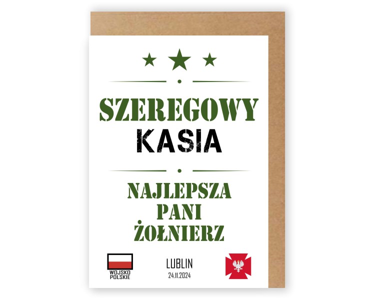 Kartka dla Pani Żołnierz